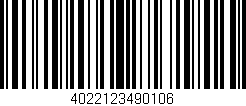 Código de barras (EAN, GTIN, SKU, ISBN): '4022123490106'