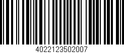Código de barras (EAN, GTIN, SKU, ISBN): '4022123502007'