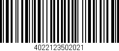 Código de barras (EAN, GTIN, SKU, ISBN): '4022123502021'