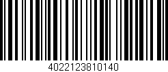 Código de barras (EAN, GTIN, SKU, ISBN): '4022123810140'