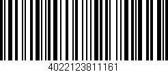 Código de barras (EAN, GTIN, SKU, ISBN): '4022123811161'