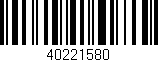 Código de barras (EAN, GTIN, SKU, ISBN): '40221580'
