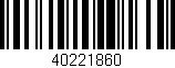 Código de barras (EAN, GTIN, SKU, ISBN): '40221860'
