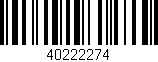 Código de barras (EAN, GTIN, SKU, ISBN): '40222274'