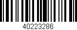 Código de barras (EAN, GTIN, SKU, ISBN): '40223286'