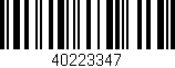 Código de barras (EAN, GTIN, SKU, ISBN): '40223347'