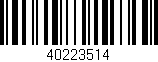 Código de barras (EAN, GTIN, SKU, ISBN): '40223514'