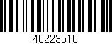 Código de barras (EAN, GTIN, SKU, ISBN): '40223516'
