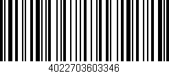Código de barras (EAN, GTIN, SKU, ISBN): '4022703603346'