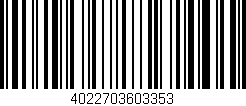 Código de barras (EAN, GTIN, SKU, ISBN): '4022703603353'