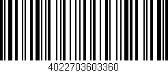 Código de barras (EAN, GTIN, SKU, ISBN): '4022703603360'