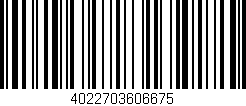 Código de barras (EAN, GTIN, SKU, ISBN): '4022703606675'