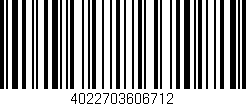 Código de barras (EAN, GTIN, SKU, ISBN): '4022703606712'