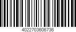 Código de barras (EAN, GTIN, SKU, ISBN): '4022703606736'