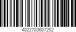 Código de barras (EAN, GTIN, SKU, ISBN): '4022703607252'