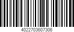 Código de barras (EAN, GTIN, SKU, ISBN): '4022703607306'