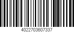 Código de barras (EAN, GTIN, SKU, ISBN): '4022703607337'