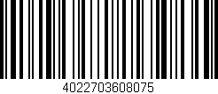 Código de barras (EAN, GTIN, SKU, ISBN): '4022703608075'