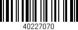 Código de barras (EAN, GTIN, SKU, ISBN): '40227070'