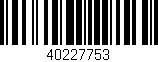 Código de barras (EAN, GTIN, SKU, ISBN): '40227753'