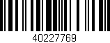 Código de barras (EAN, GTIN, SKU, ISBN): '40227769'