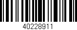 Código de barras (EAN, GTIN, SKU, ISBN): '40228911'
