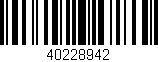 Código de barras (EAN, GTIN, SKU, ISBN): '40228942'