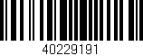 Código de barras (EAN, GTIN, SKU, ISBN): '40229191'