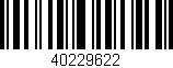 Código de barras (EAN, GTIN, SKU, ISBN): '40229622'