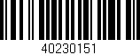 Código de barras (EAN, GTIN, SKU, ISBN): '40230151'