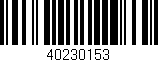 Código de barras (EAN, GTIN, SKU, ISBN): '40230153'