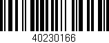 Código de barras (EAN, GTIN, SKU, ISBN): '40230166'