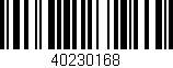 Código de barras (EAN, GTIN, SKU, ISBN): '40230168'