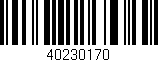 Código de barras (EAN, GTIN, SKU, ISBN): '40230170'