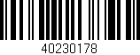 Código de barras (EAN, GTIN, SKU, ISBN): '40230178'