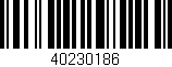 Código de barras (EAN, GTIN, SKU, ISBN): '40230186'