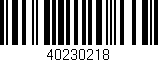 Código de barras (EAN, GTIN, SKU, ISBN): '40230218'