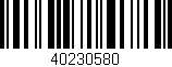 Código de barras (EAN, GTIN, SKU, ISBN): '40230580'