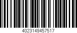 Código de barras (EAN, GTIN, SKU, ISBN): '4023149457517'