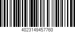 Código de barras (EAN, GTIN, SKU, ISBN): '4023149457760'