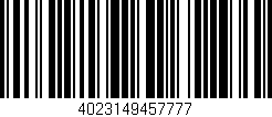 Código de barras (EAN, GTIN, SKU, ISBN): '4023149457777'