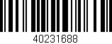 Código de barras (EAN, GTIN, SKU, ISBN): '40231688'