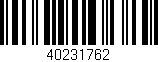 Código de barras (EAN, GTIN, SKU, ISBN): '40231762'