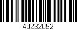 Código de barras (EAN, GTIN, SKU, ISBN): '40232092'