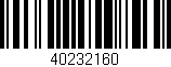 Código de barras (EAN, GTIN, SKU, ISBN): '40232160'