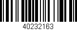 Código de barras (EAN, GTIN, SKU, ISBN): '40232163'