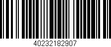Código de barras (EAN, GTIN, SKU, ISBN): '40232182907'