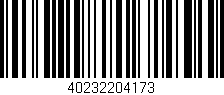 Código de barras (EAN, GTIN, SKU, ISBN): '40232204173'