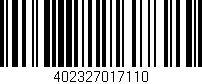 Código de barras (EAN, GTIN, SKU, ISBN): '402327017110'