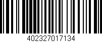 Código de barras (EAN, GTIN, SKU, ISBN): '402327017134'